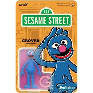 Super7 - Sesame Street - ReAction Figures Wv5 - Grover  COLLECTIBLES